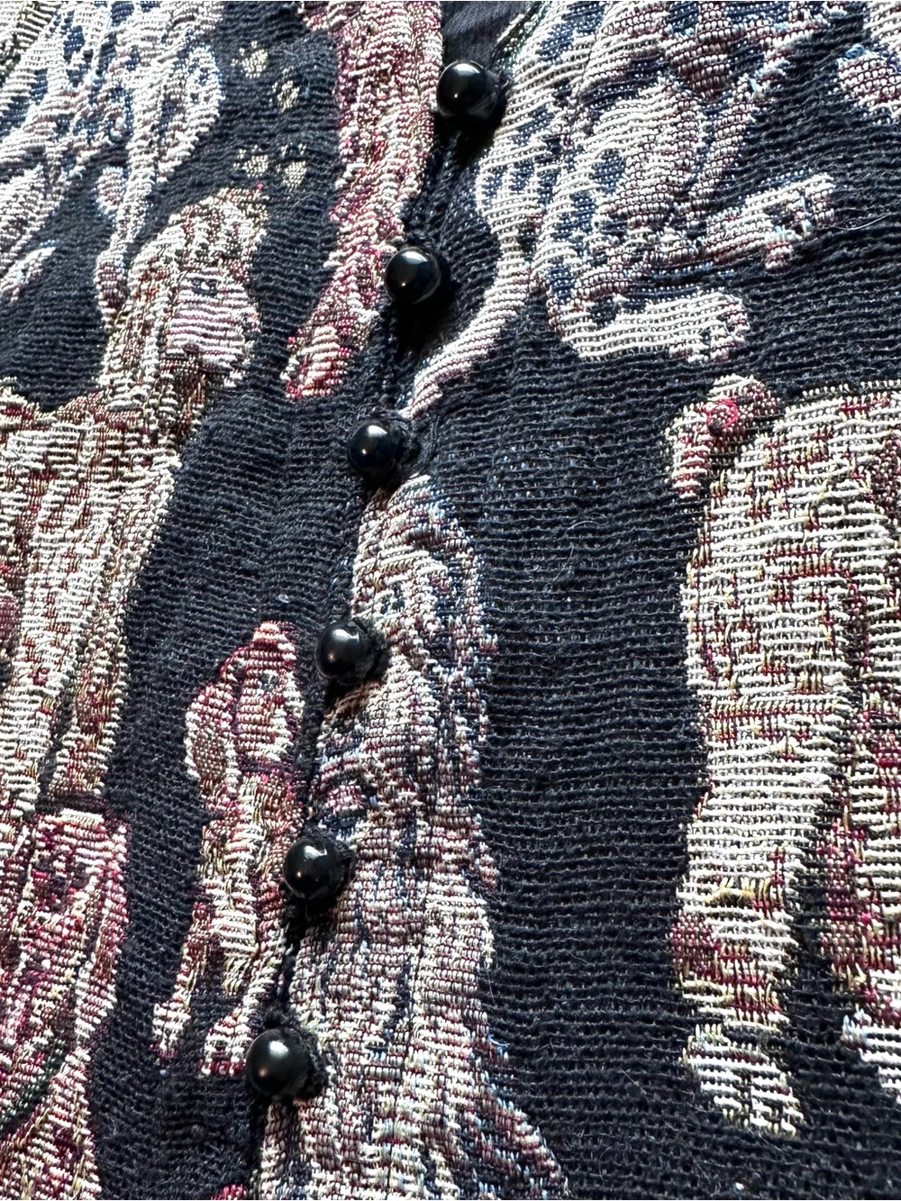 Vintage Woven Tapestry Dog Lover Breeds Vest L Dalmatian Poodle Lab Retriever - Picture 2 of 4